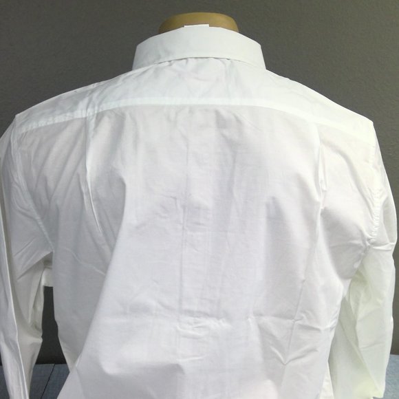 Tesla Motor Co Button Up Long Sleeve Shirt White Embroidered Logo Men's XL - Picture 3 of 8